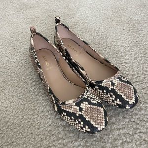 ALDO faux snakeskin flats